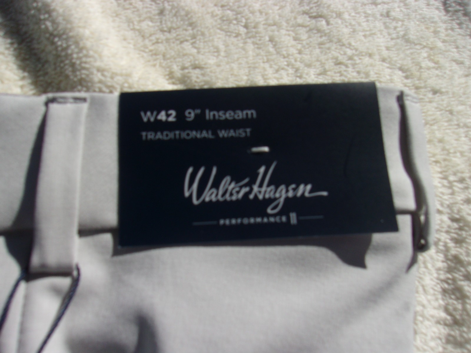 NWT Walter Hagen Golf shorts, mens 38, 40, 42, 9 in. ins., $70, light gray, poly