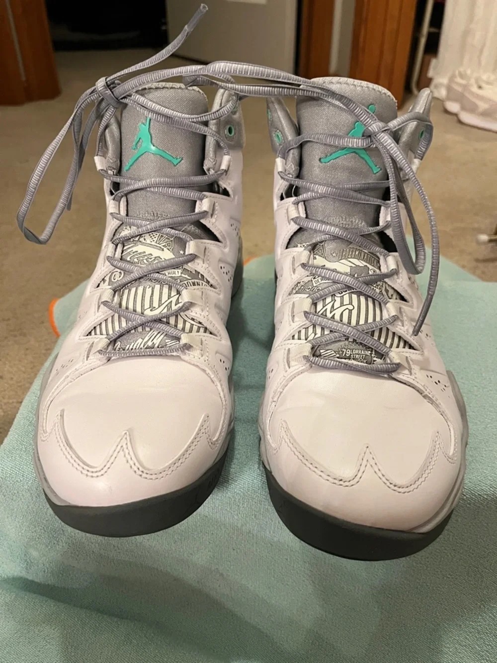 Air Jordan Melo M10 in the Green Glow color way