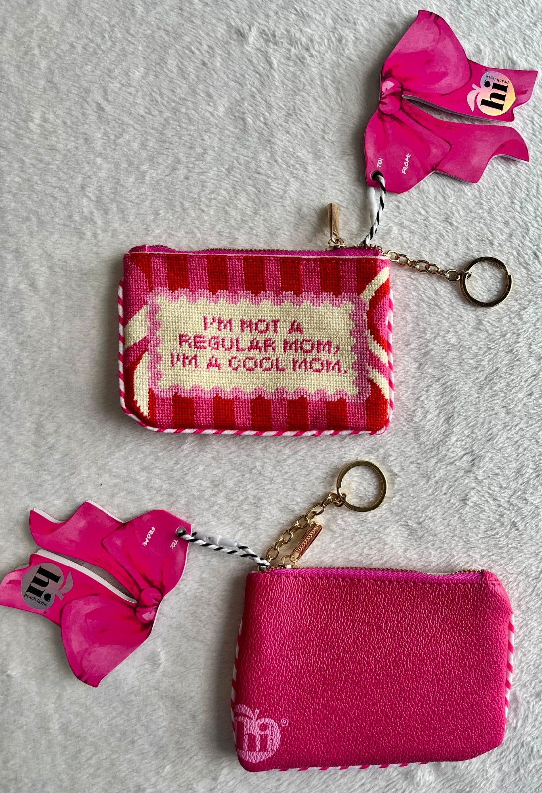 hi peach layne mothers day coin purse Id keys bag woman’s kids wallet