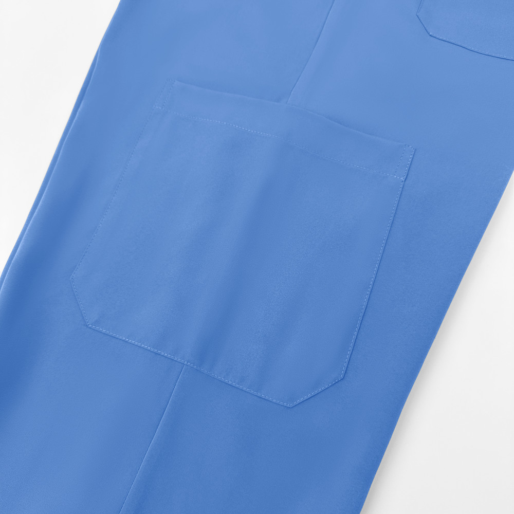 2pcs/set Medical Uniform Nursing Scrub Men Women V-Neck Straight Multi-pocket