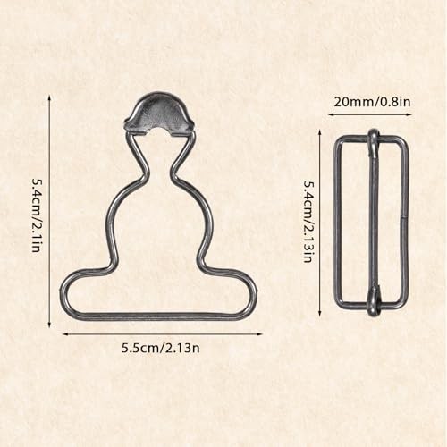 2Pairs Overall Buckles Replacement Adjustable Jean Overalls 3.8cm/1.5inch Black