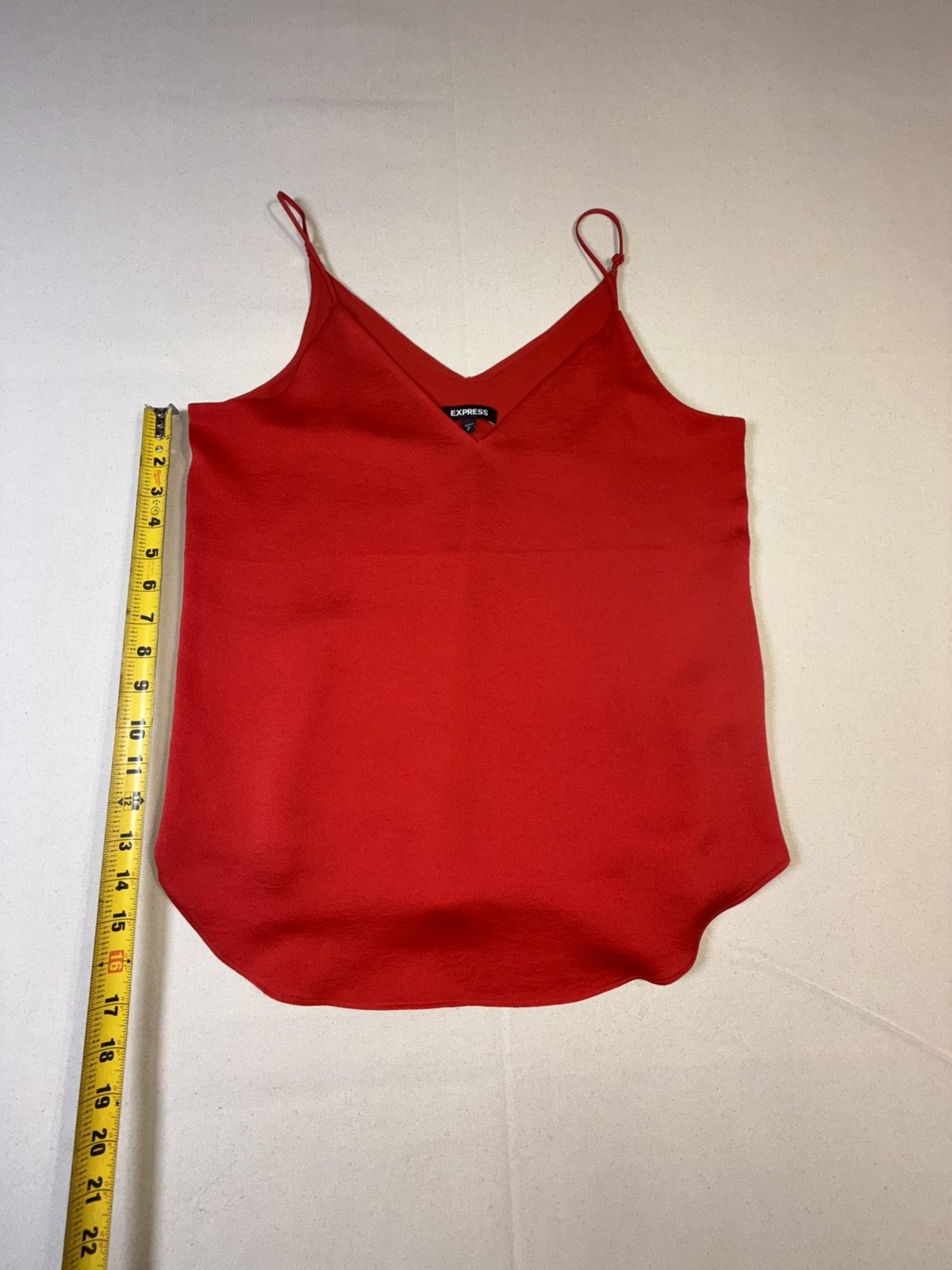 Express Womens Red Spaghetti Adjustable Strap Lined Camisole Tank Top Size Sm