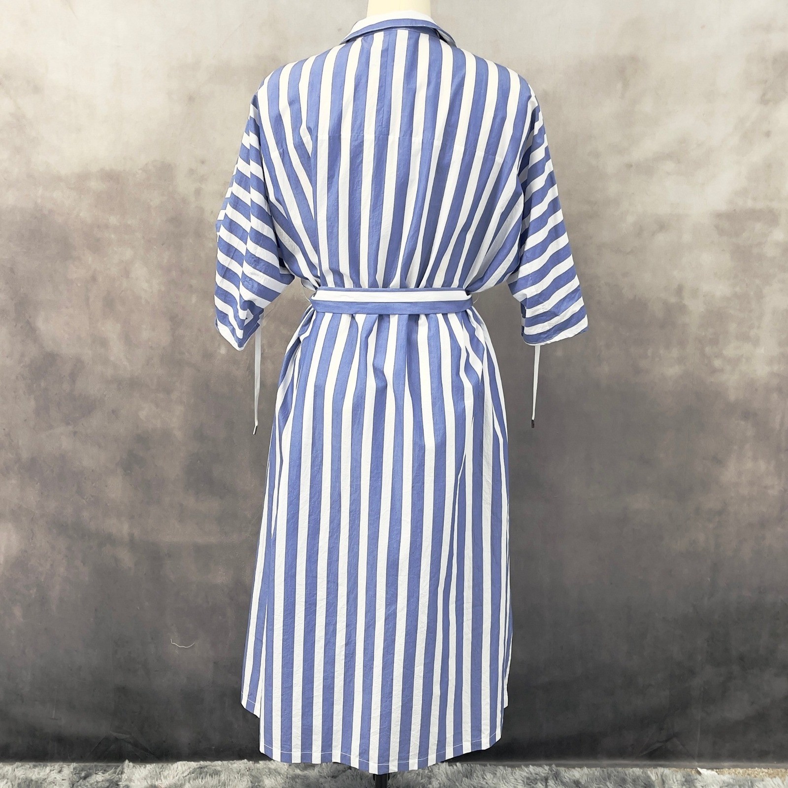FFIXXED STUDIOS Drawstring Shirt Dress Size Medium Minimalist Japan Quiet Luxury