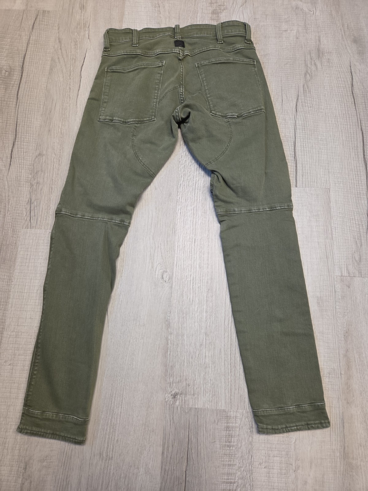 G-Staw Raw Skinny Jeans Size 30×30 Men’s Green Sage 5620 3D Zip Knee