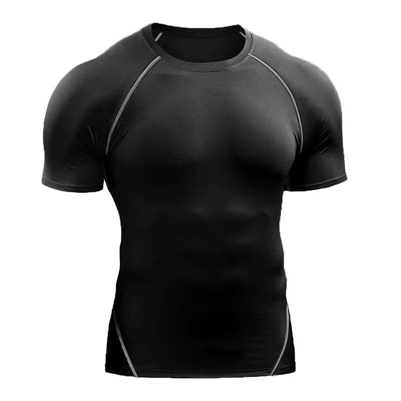 Men Compression T-Shirt Summer Sports Running Quick Dry Fitness Tee Gym Top Gift