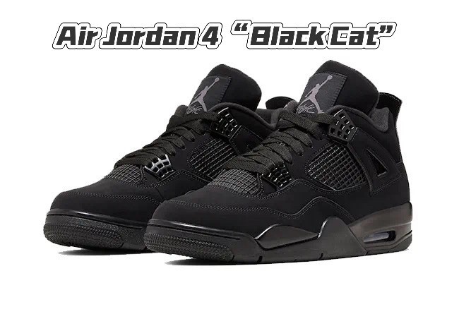 Jordan 4 Retro “Black Cat” Men’s Mid Top Basketball Shoes
