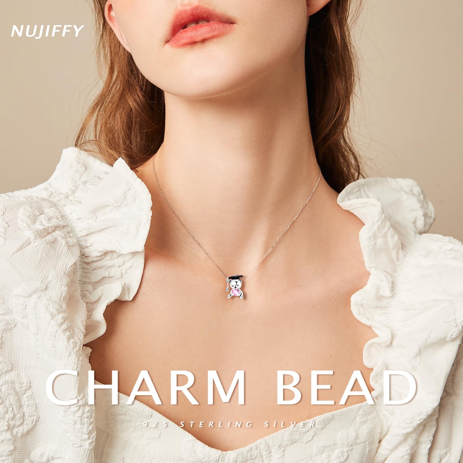 NUJIFFY 925 Sterling Silver Charms Beads for Bracelets As show,