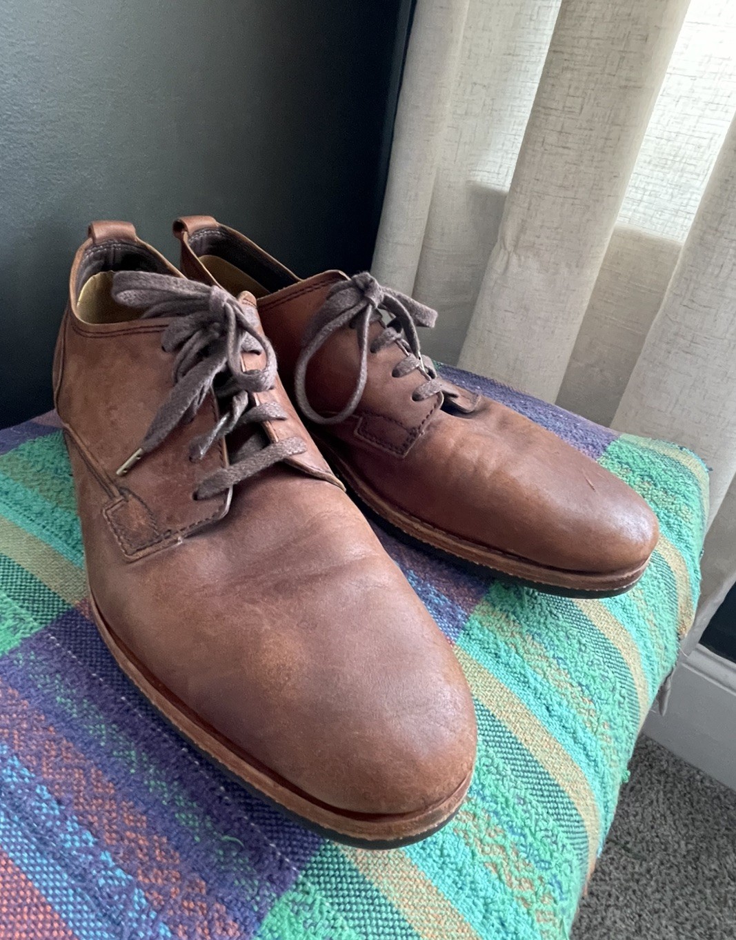 Timberland Boot Company BARDSTOWN Oxford Men 12 Brown Leather Derby PLAIN TOE