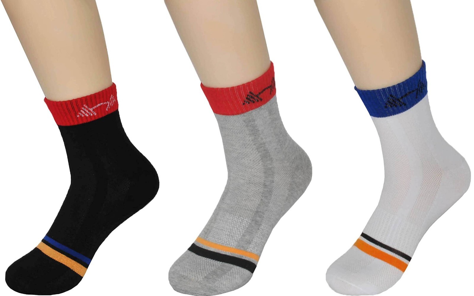 Men’s Athletic Crew Socks 12 Pack, Breathable Cotton Assorted Colors and Pattern