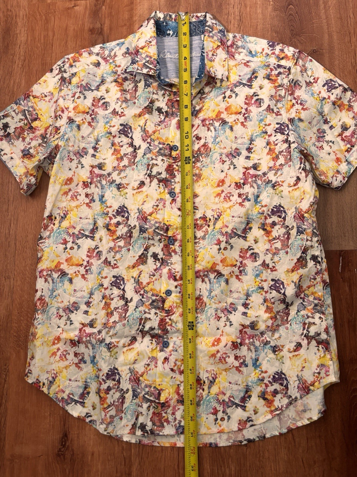 Robert Graham Multicolor Abstract Swirl Rainbow Pride Classic Fit, Size M
