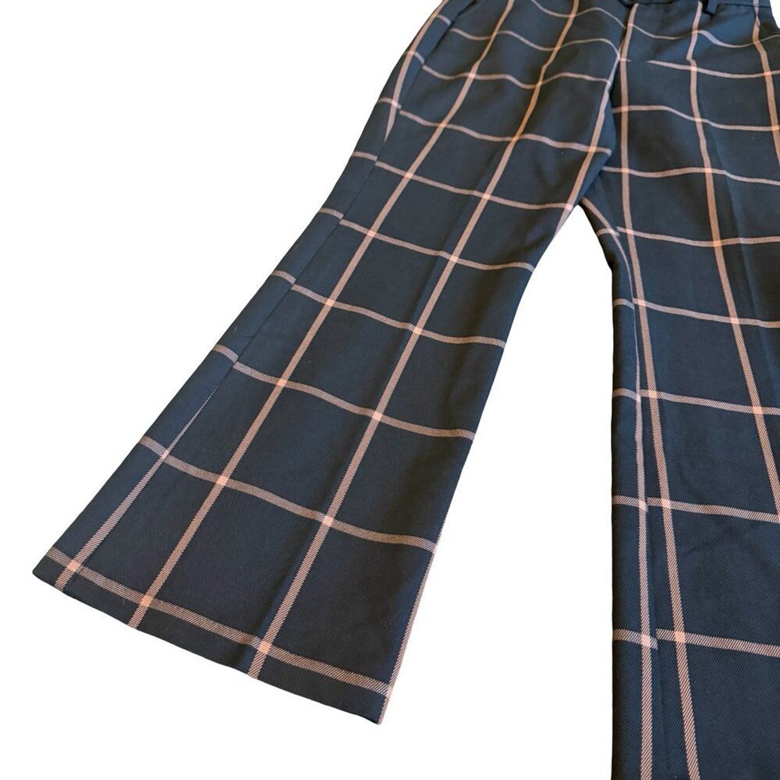 Levi’s Wool Blend Math Club Flare Black Checker Print Pants Slacks Trousers 29