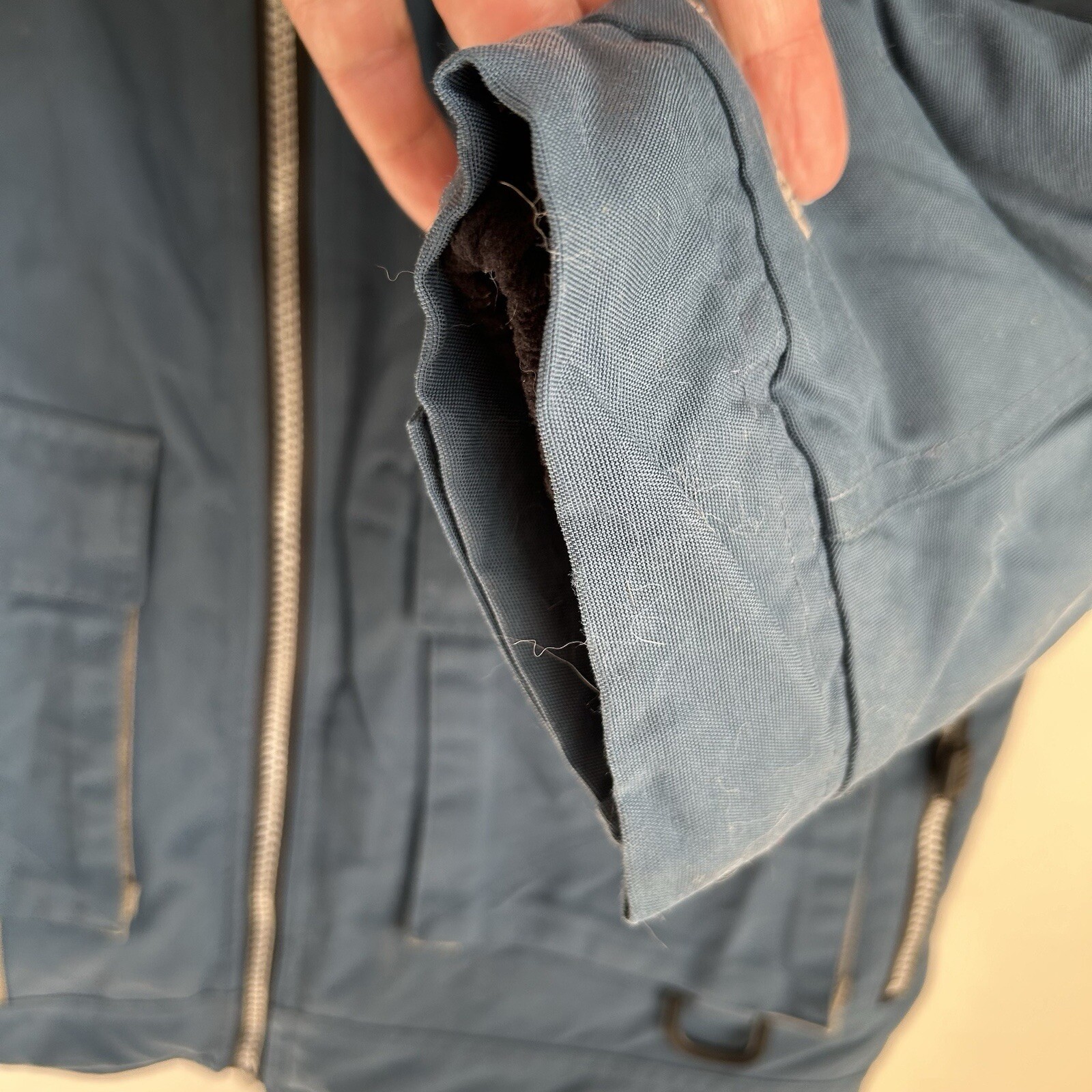 L.L. Bean Coat Boys M 10-12 Blue Winter Insulated Pockets No Hood Warm OHL18