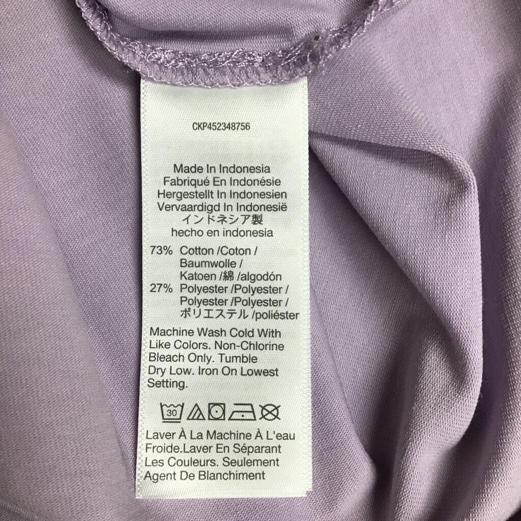 Madewell Womens Crop Crepe Drop Shoulder T-Shirt Purple Oversize Crew Neck M New