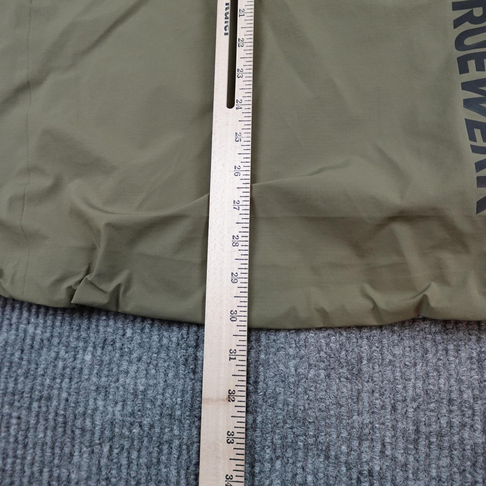 Truewerk S2 Stormshell Jacket Mens Large Green Hooded Waterproof