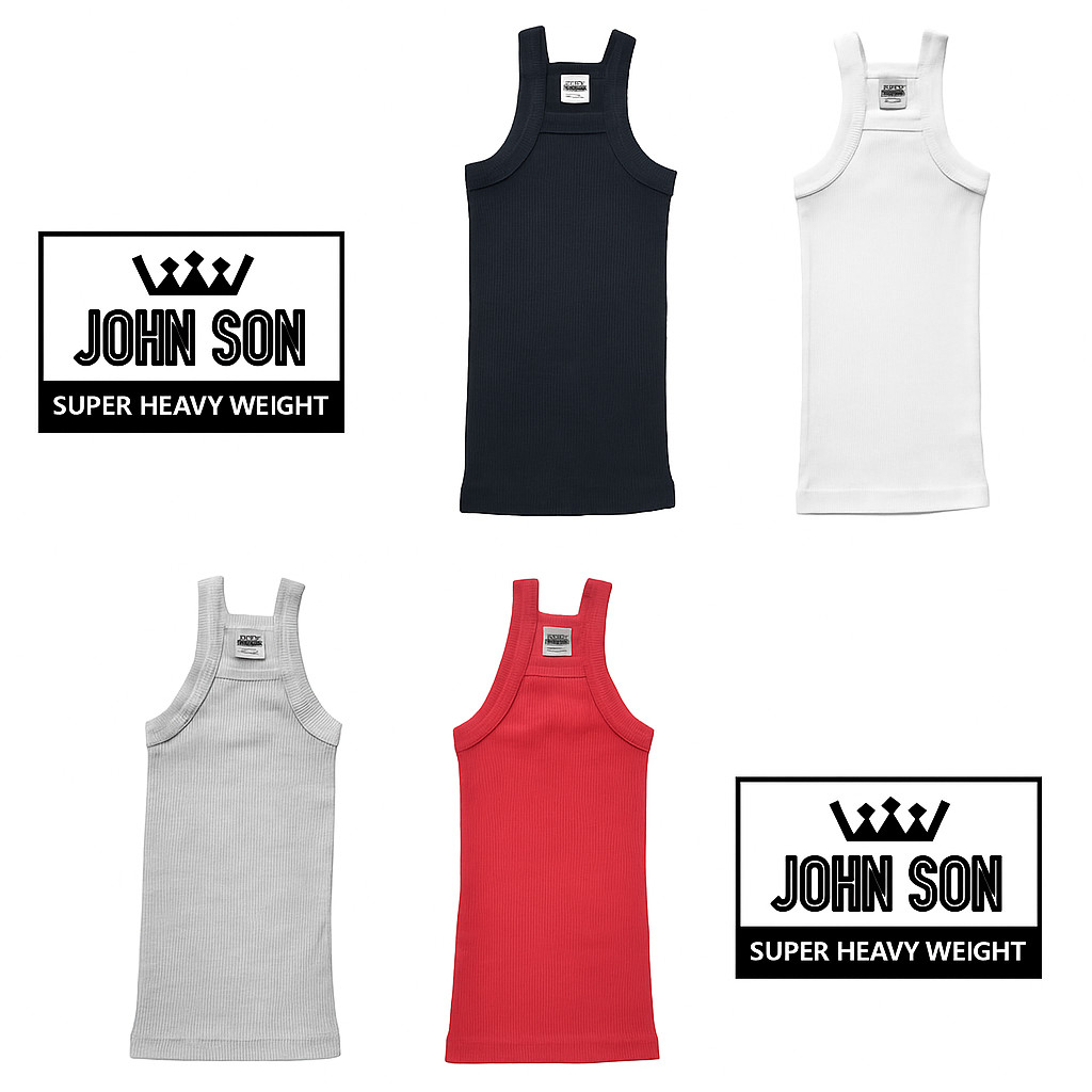 Men’s G-unit Tank Top [JOHN SON] Muscle Square Cut Super Heavy Weight [ Single ]