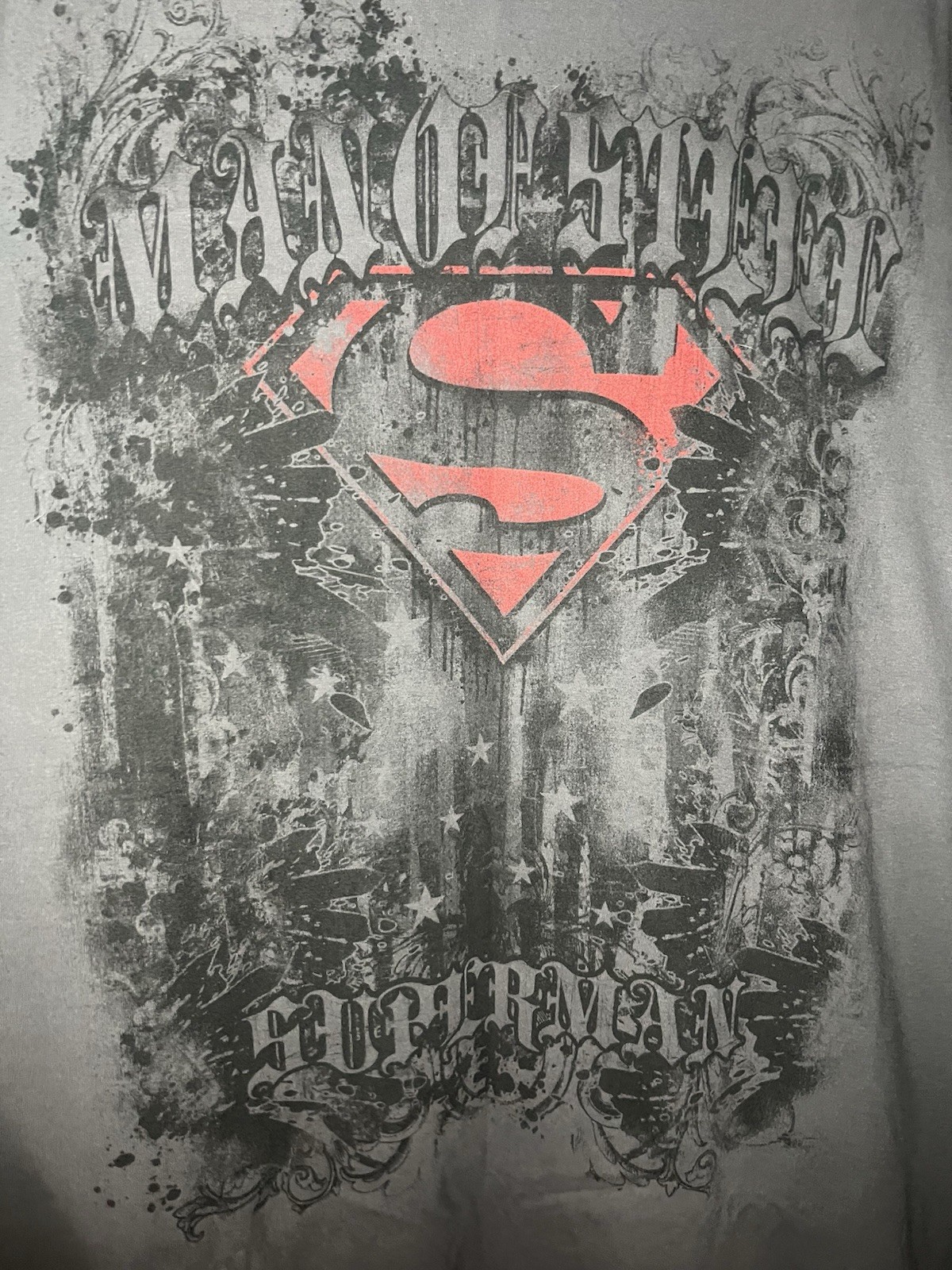 Grey Giant 7XL Y2K Superman Shirt Soulja Boy