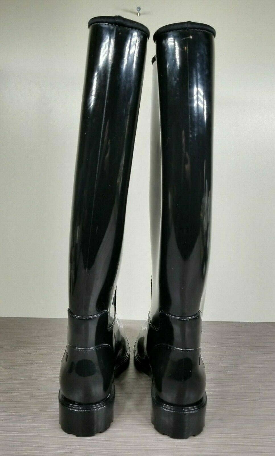 Melissa Fullness Rain Boot, Black Gloss, Like Hunter, Womens Various Sizes