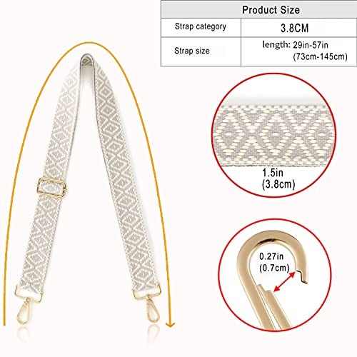Purse Strap Wide Replacement Crossbody Strap Handbag Wide: 1.5″(3.8cm) Color29
