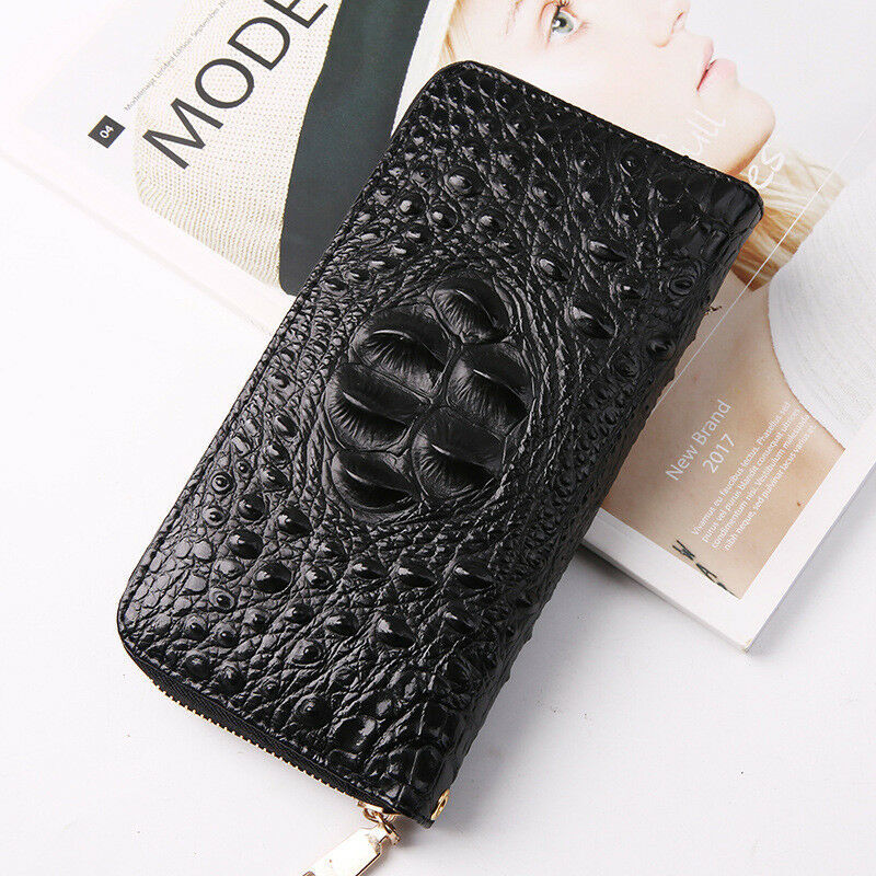 Mens Leather Wallet Zipper Card Holder Long Phone Purse Clutch Handbag Billfold