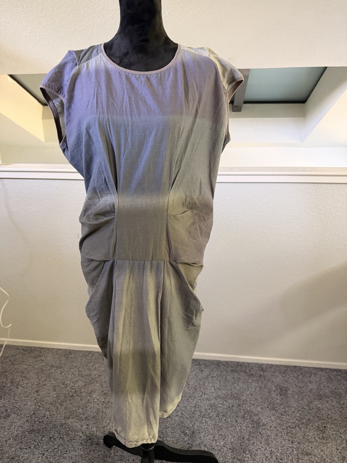 Gunex Dress Avant Garde Draped Style Comfy Minimalist Size 12