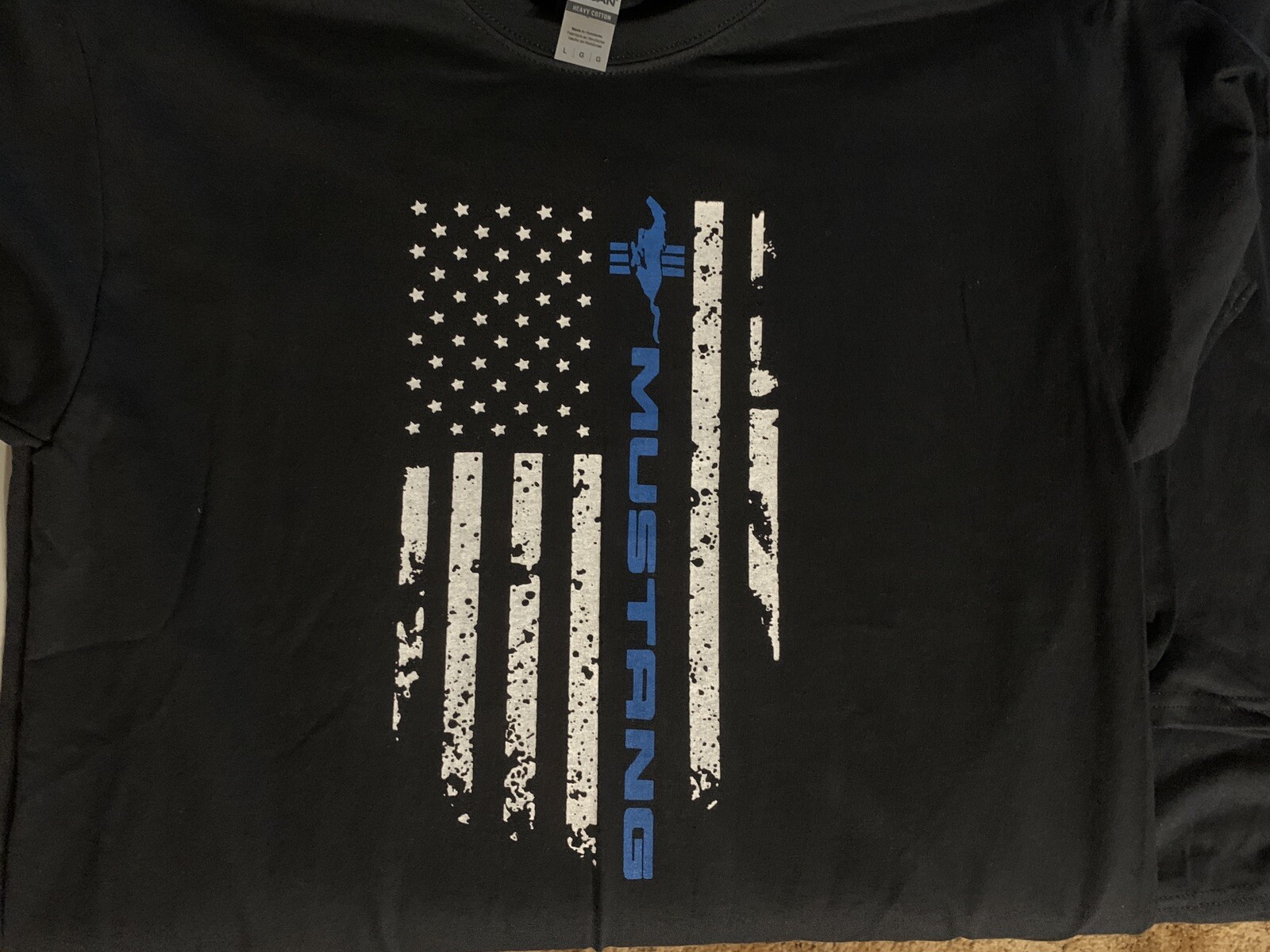 Mustang Flag Shirt for Men 5.0 GT 500 196 550 Muscle Car Gift Enthusiast Graphic