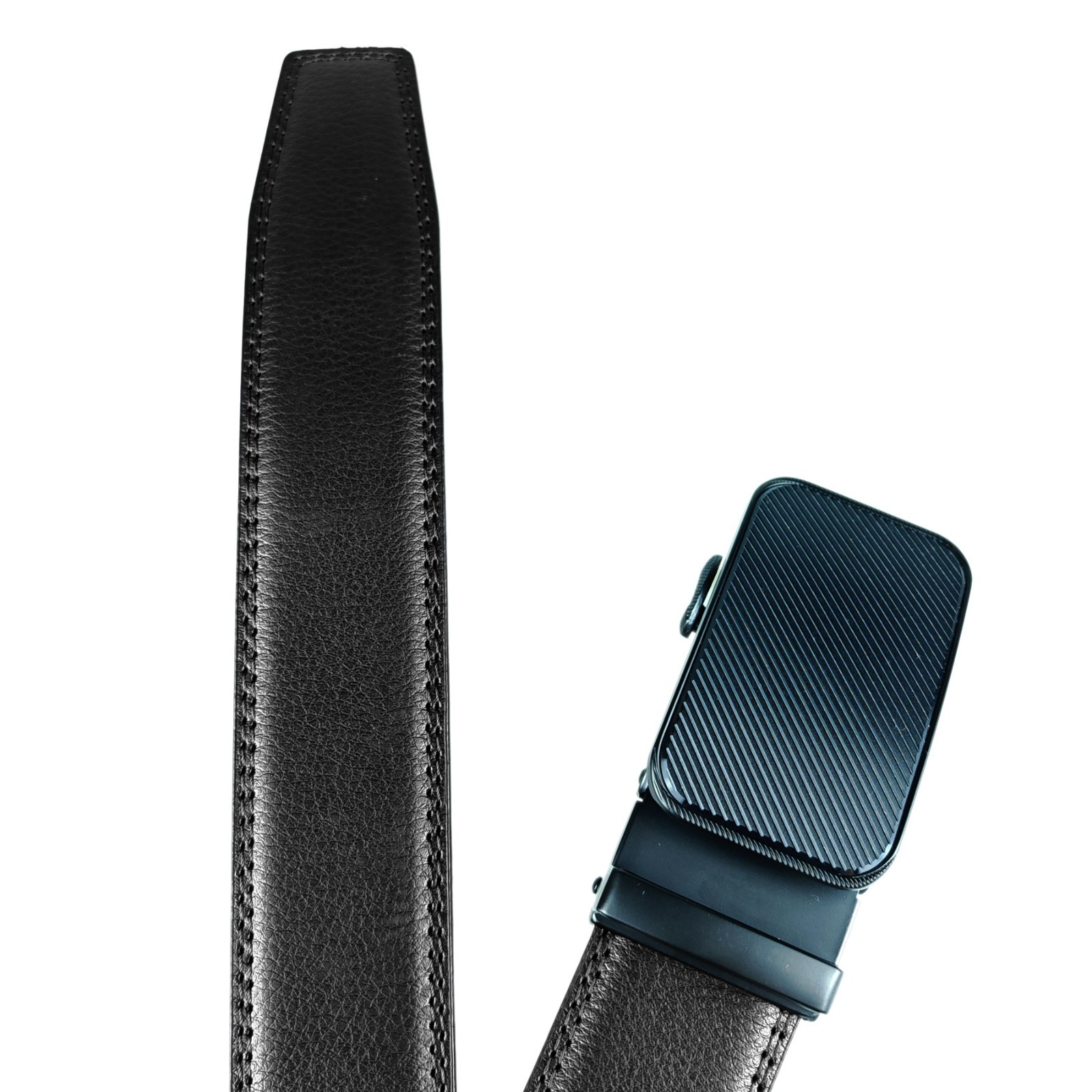 Genuine Leather Mens Ratchet Belt Belts For Men Adjustable Automatic Buckle