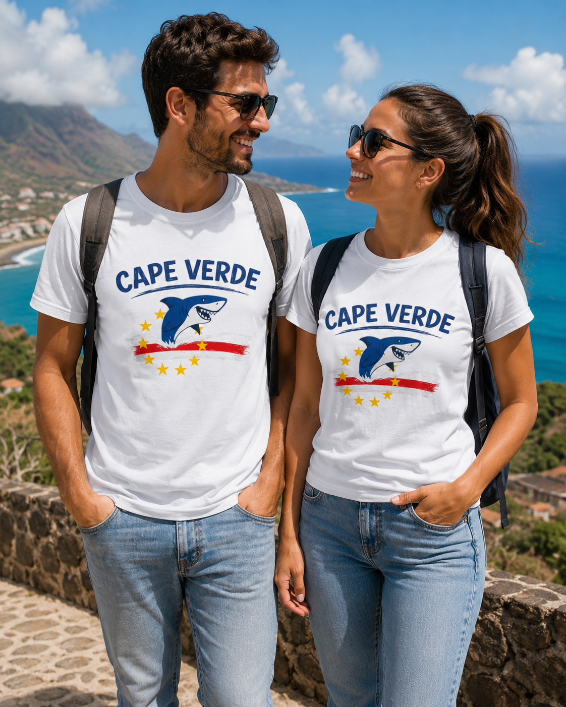 Cape Verde Flag Verdean Day Football Mens Light Cotton T-Shirt