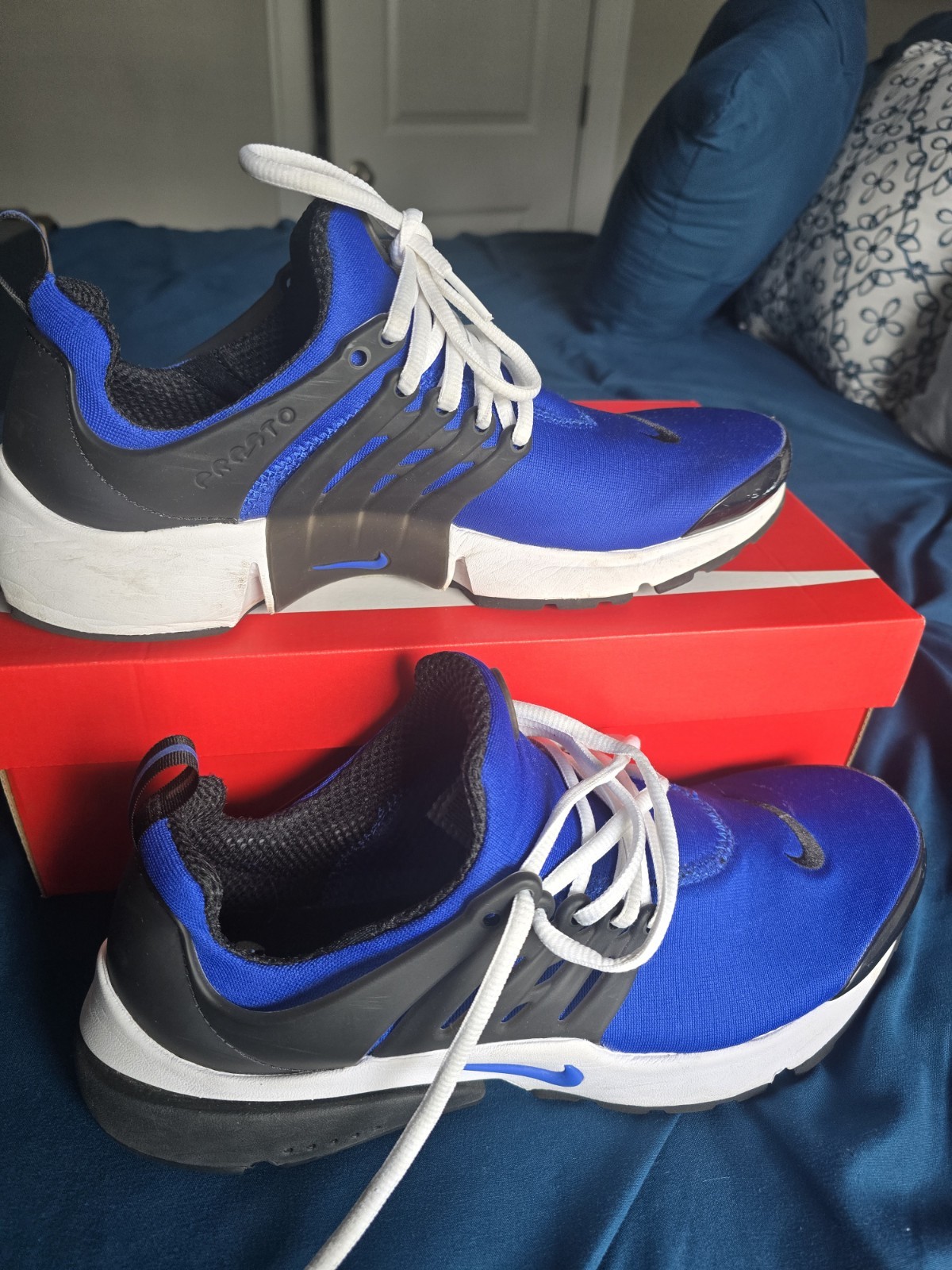 Nike Air Presto Men’s Low Top Athletic Sneakers Blue/Black/White Lace-Up