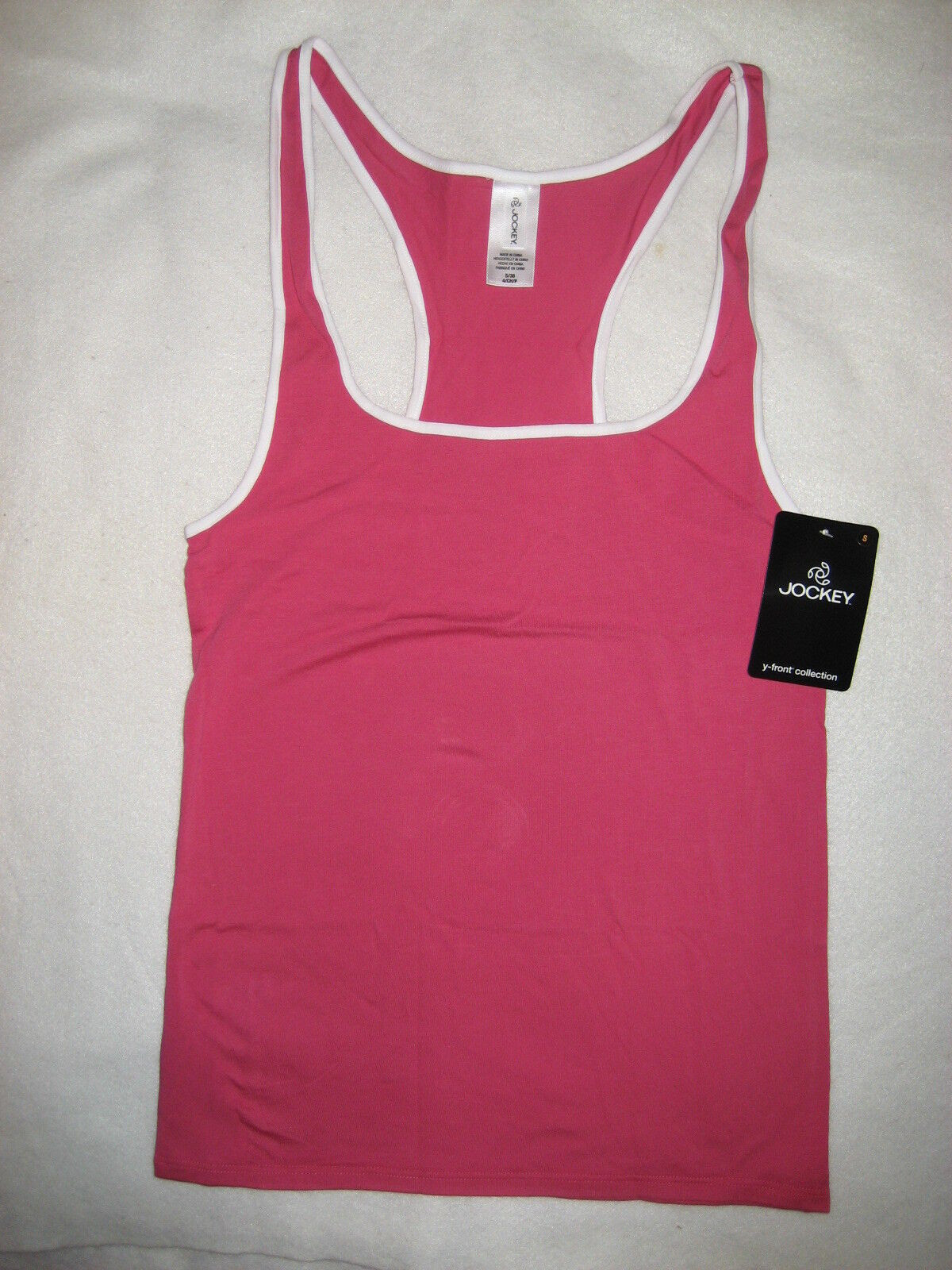 Jockey Women’s Cotton Stretch Berry Color Racerback Tank Top – Size L – New