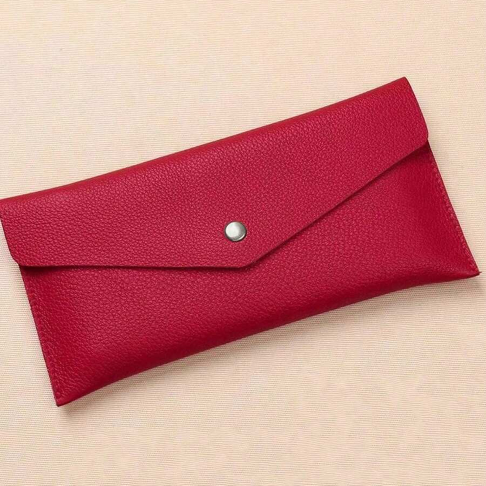 Cash Envelope Wallet PU Leather Pouch Money Organizer Storage Bag Women Moneybag