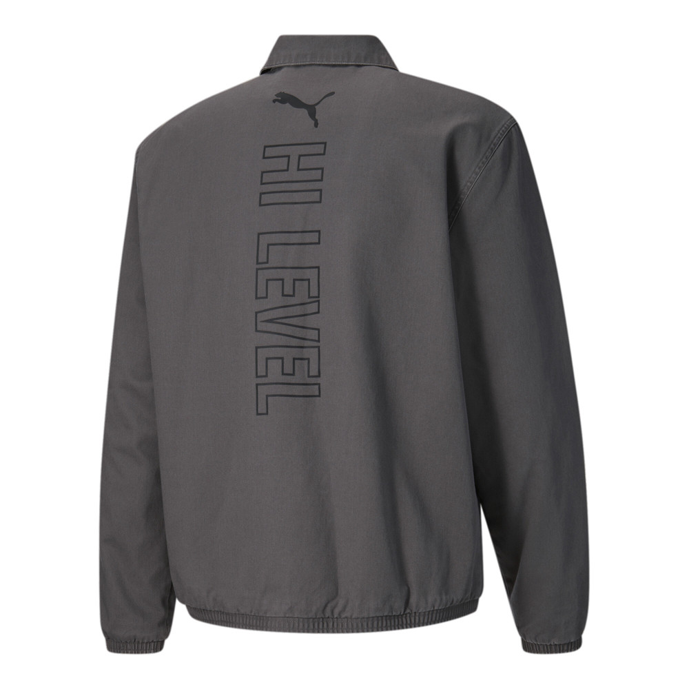 PUMA Cordae Button Up Jacket Mens Grey Casual Athletic Outerwear 53887715
