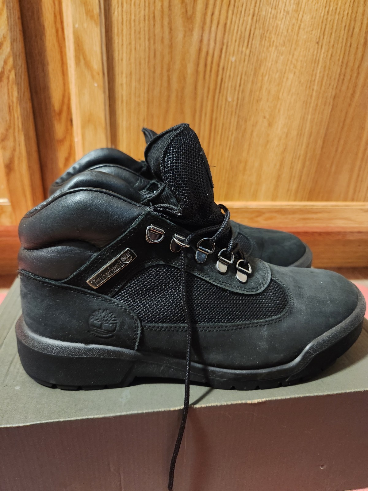 Timberland Field Boot Black Nubuck GS SZ 8