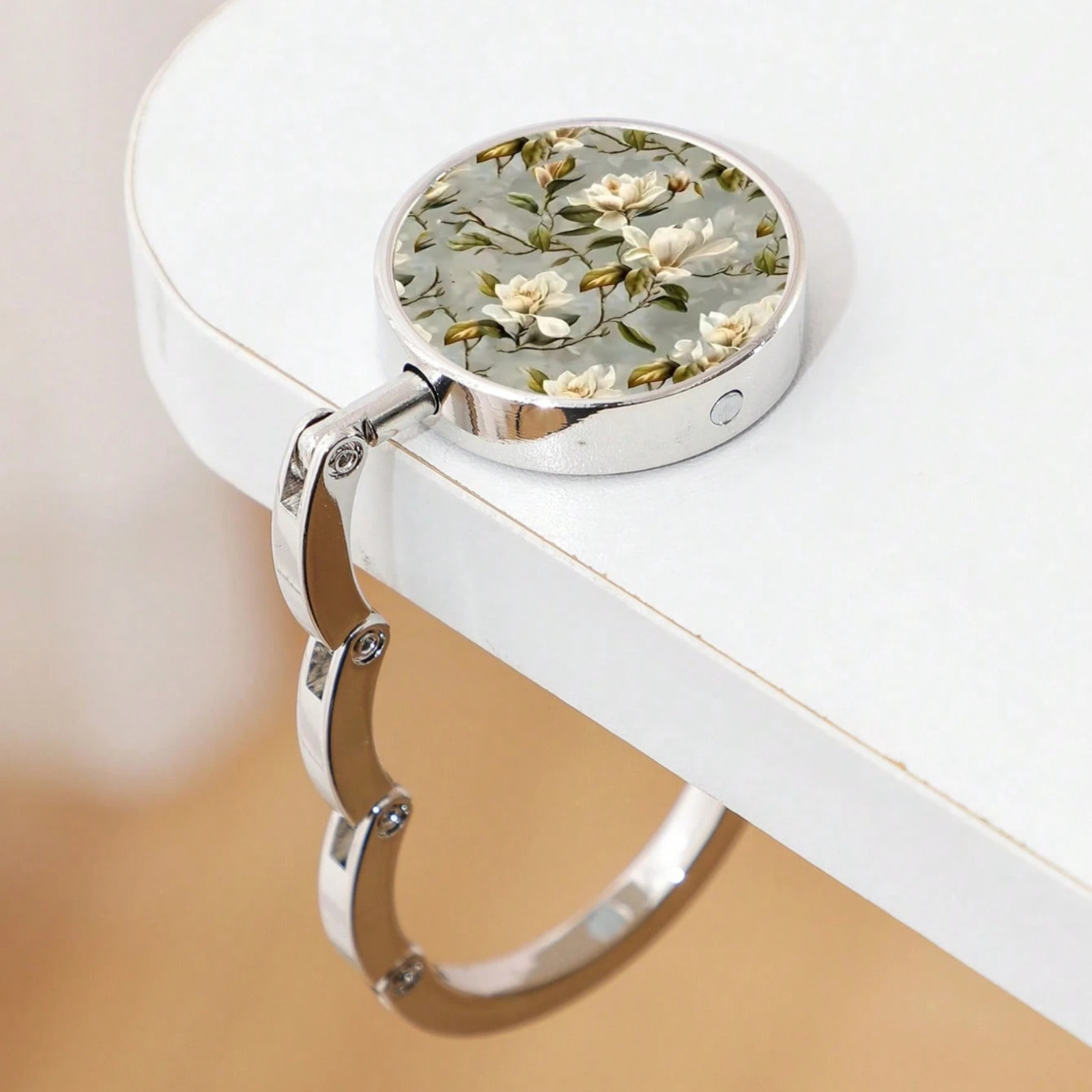Floral Purse Hook Foldable Handbag Fashionable Table Hanger Wallet Holder Travel