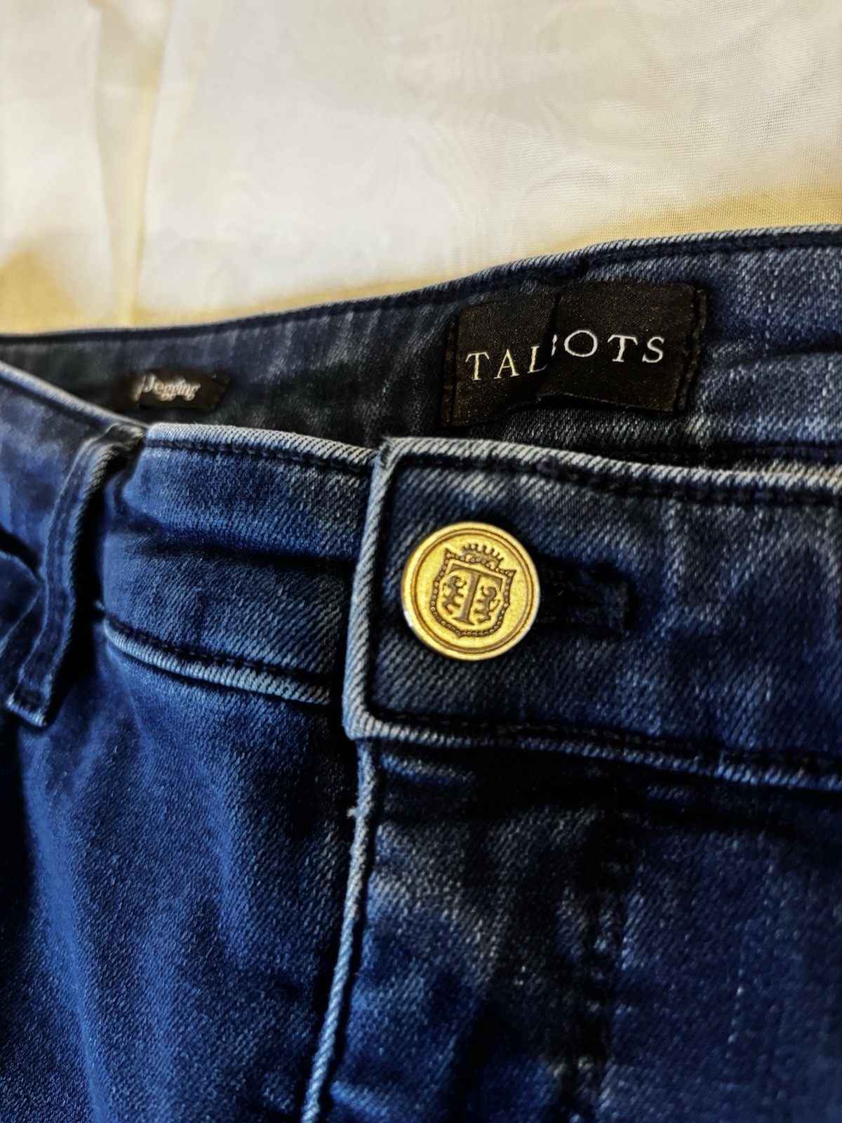 Talbots Women’s Blue Dark Wash Jegging Jeans Size 8 Mid Rise Stretch 5-Pocket