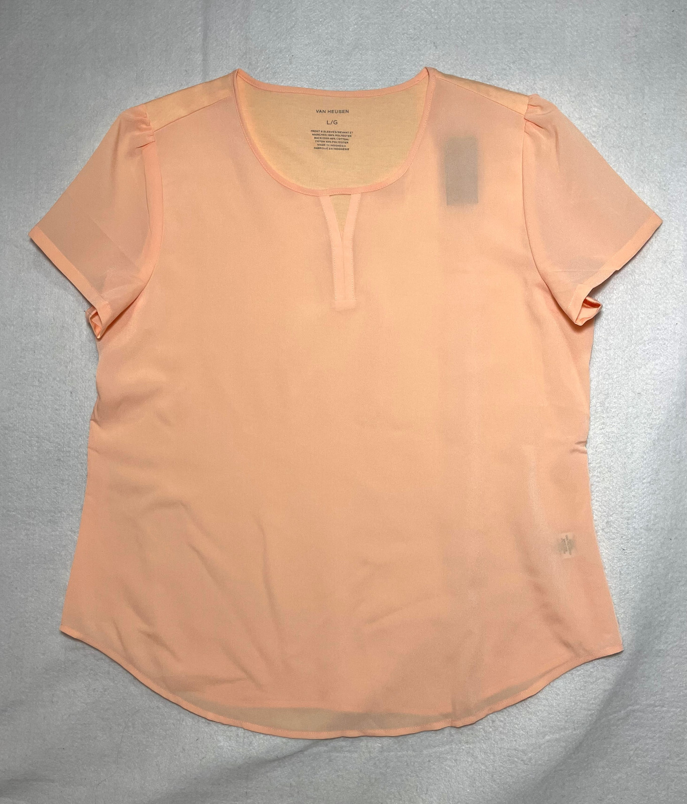 Women’s Blouse Van Heusen, Short Sleeves Top Mint Green, Blue, Cantaloupe NWT