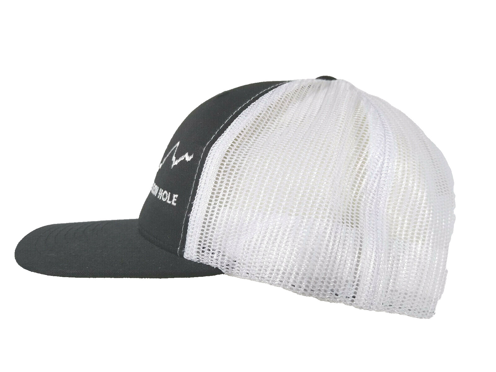 Jackson Hole Wyoming Hat Cap Black & White Mesh