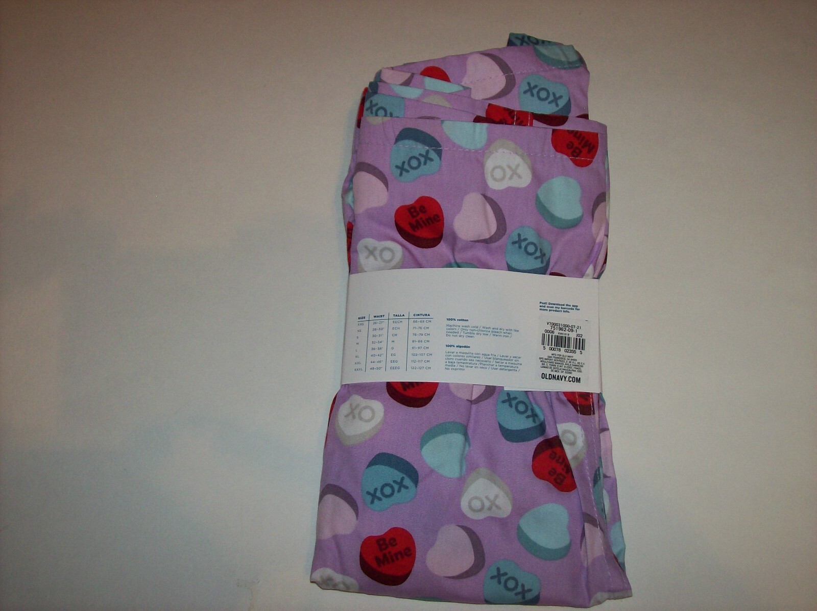 Old Navy Underwear Mens 1 Boxer Candy Hearts Valentine’s Day S M L XL XXL XXXL