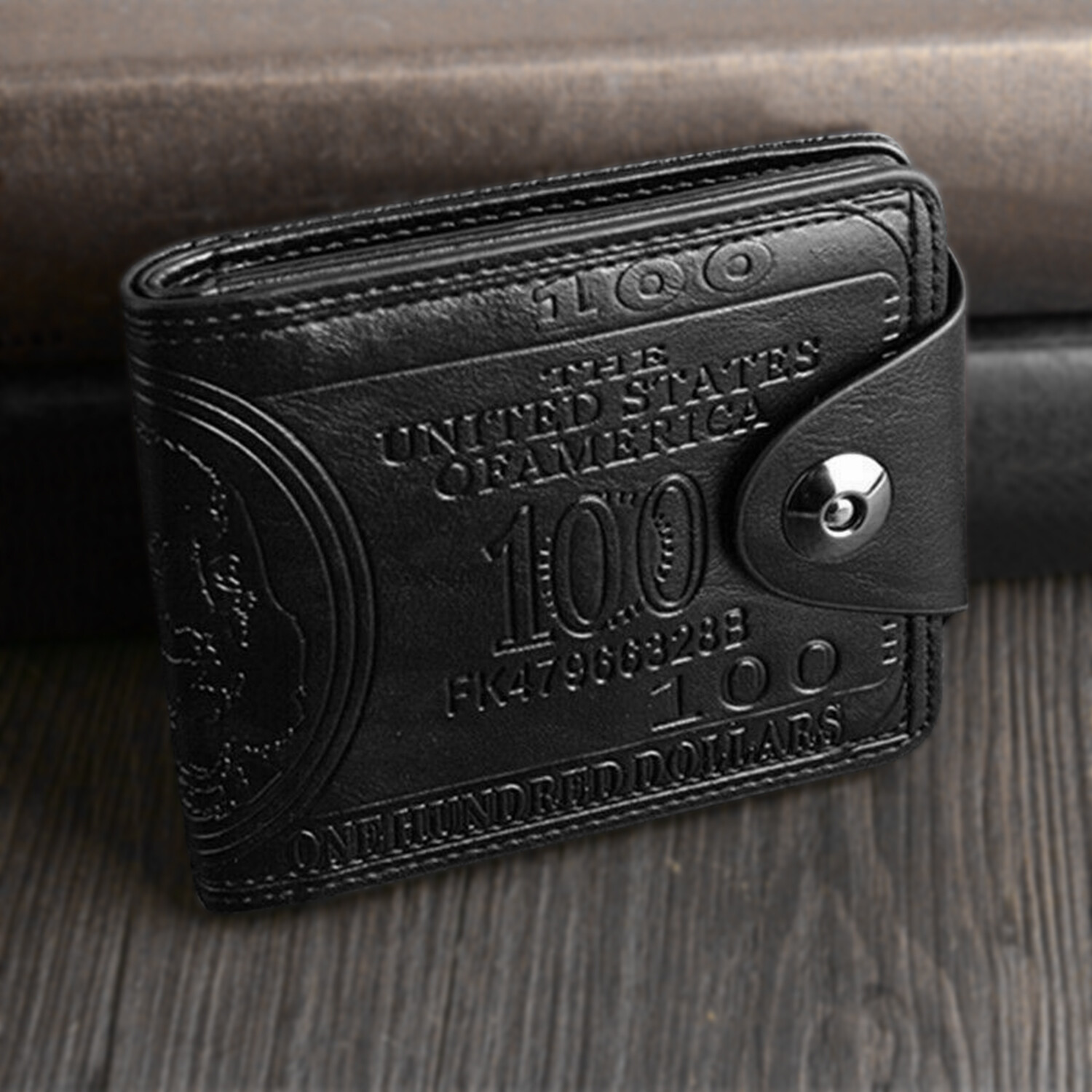 Men’s Novelty US 100 Dollar Wallet PU Leather Bill Money Billfold Card Holder