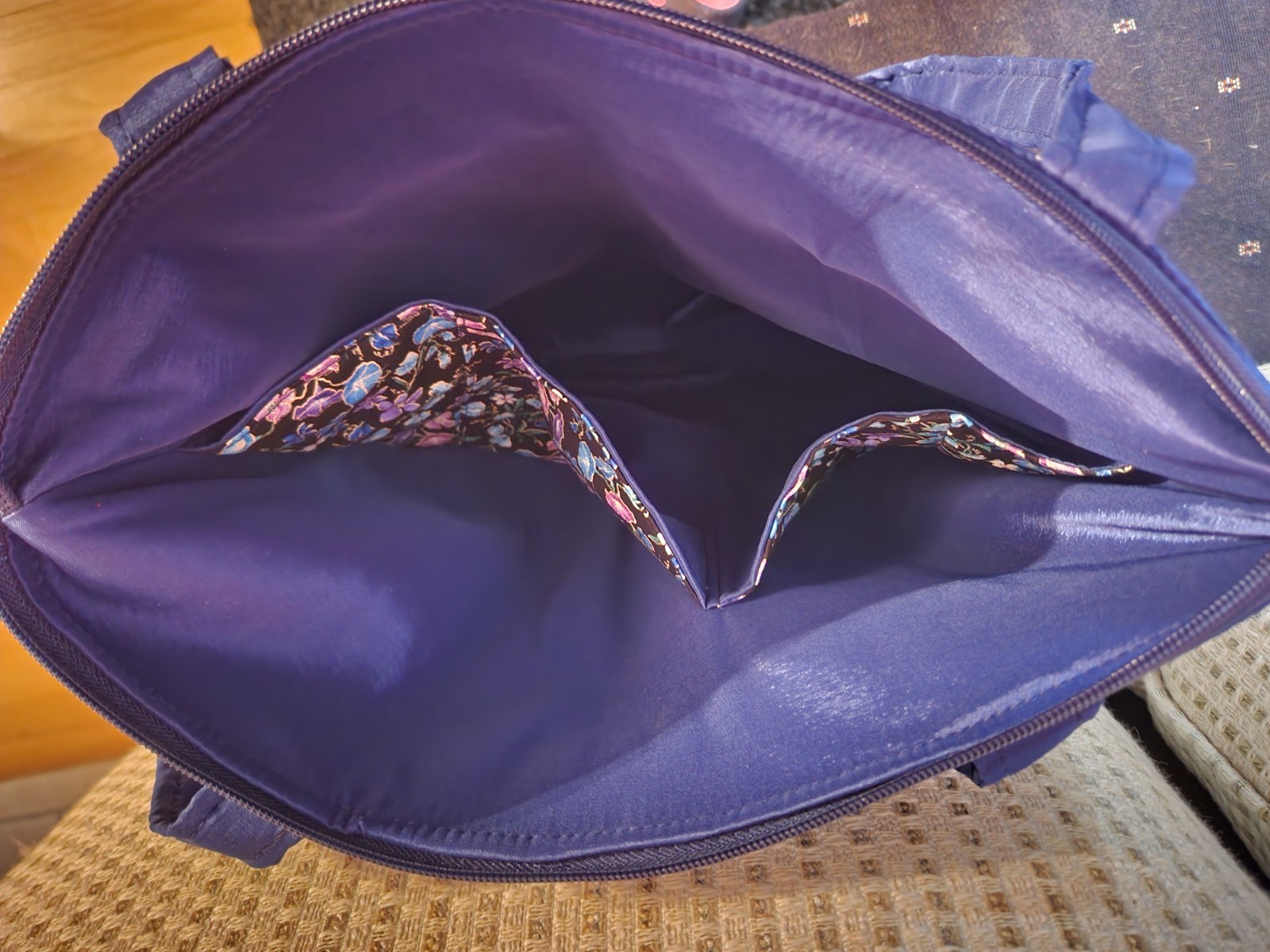 Royal Blue Satin Tote Bag