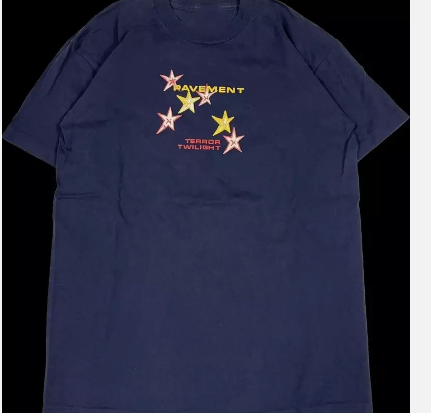 90s PAVEMENT Band T-Shirt Short Sleeve Navy All Size Gift Fan