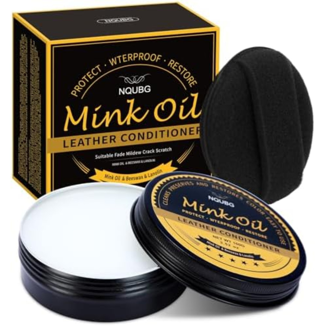 Mink Oil for Leather Boots, Boot Leather Care Kit, Leather Shoe Care Kit for Cow