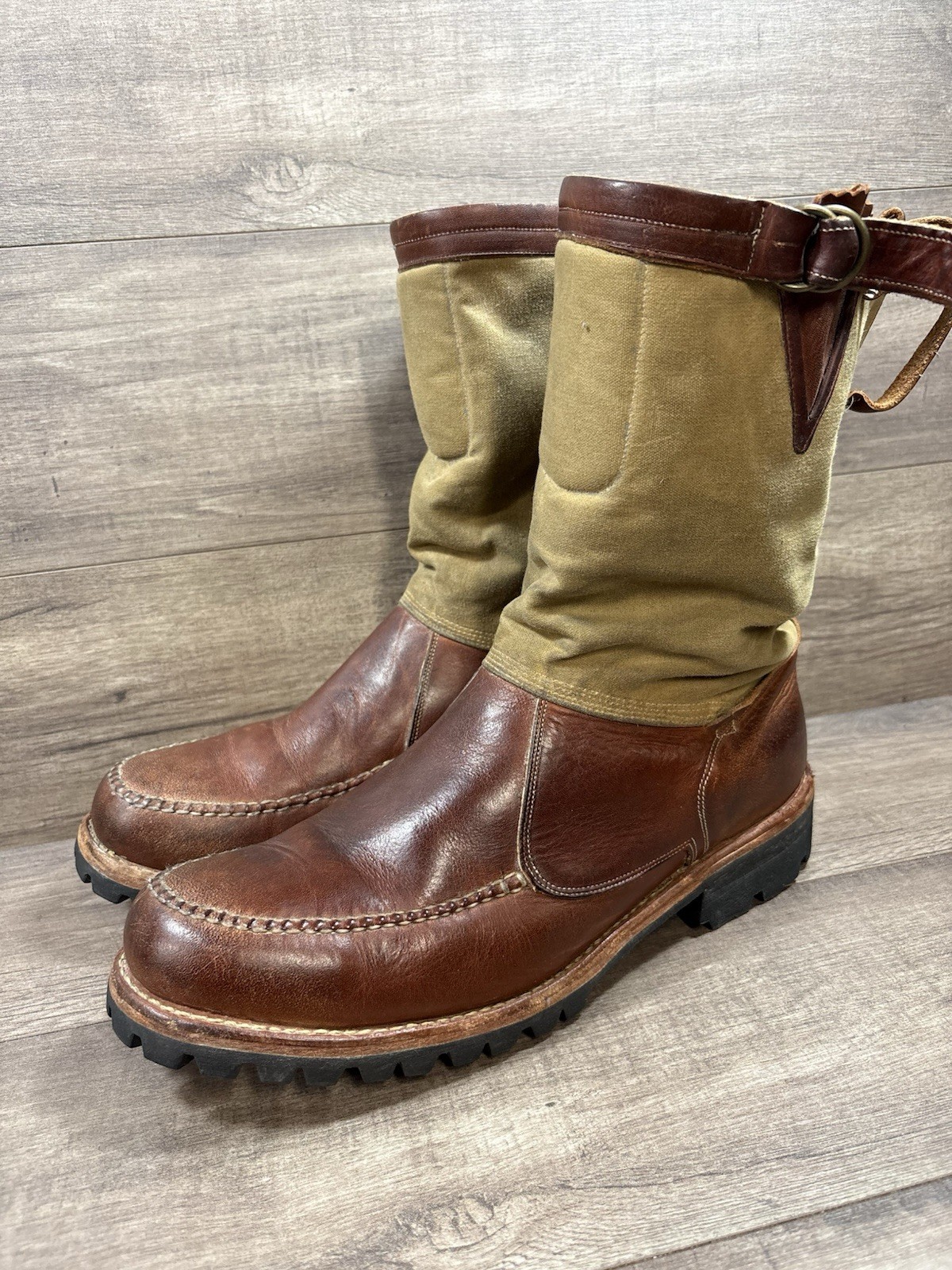 Timberland Boot Company Boots Brown Leather Vibram Mens Size 13