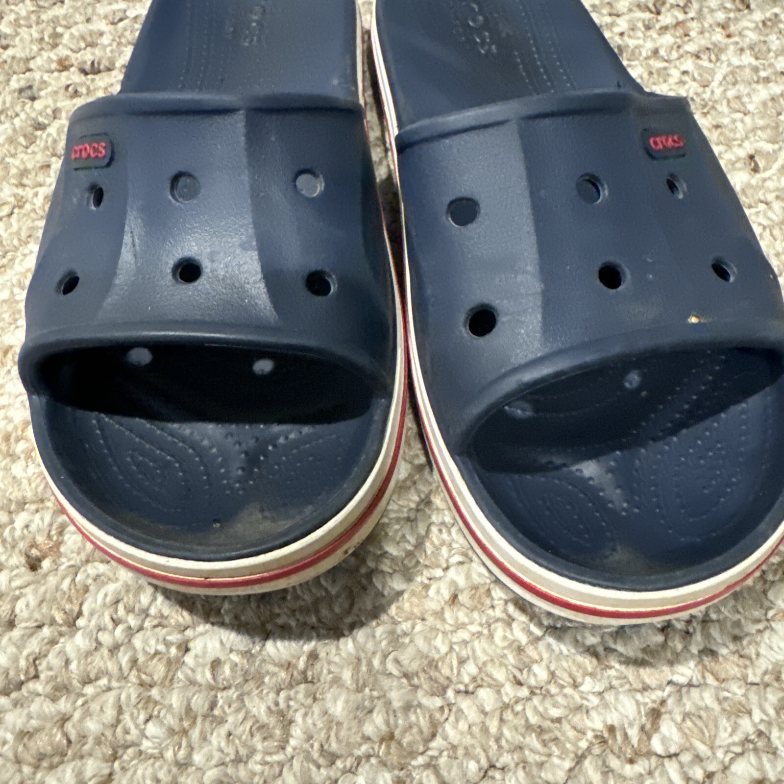 Crocs Men (7)and Women (9)Crocband II Slides Navy