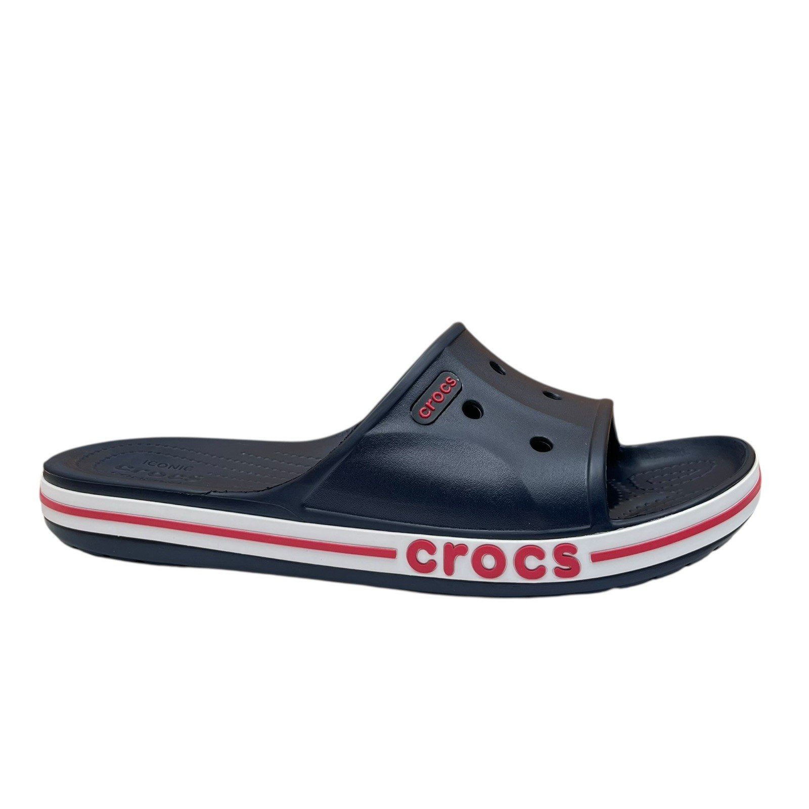 Crocs Bayaband Mens Slide Sandals Size 9 Navy Blue Water Friendly Lightweight