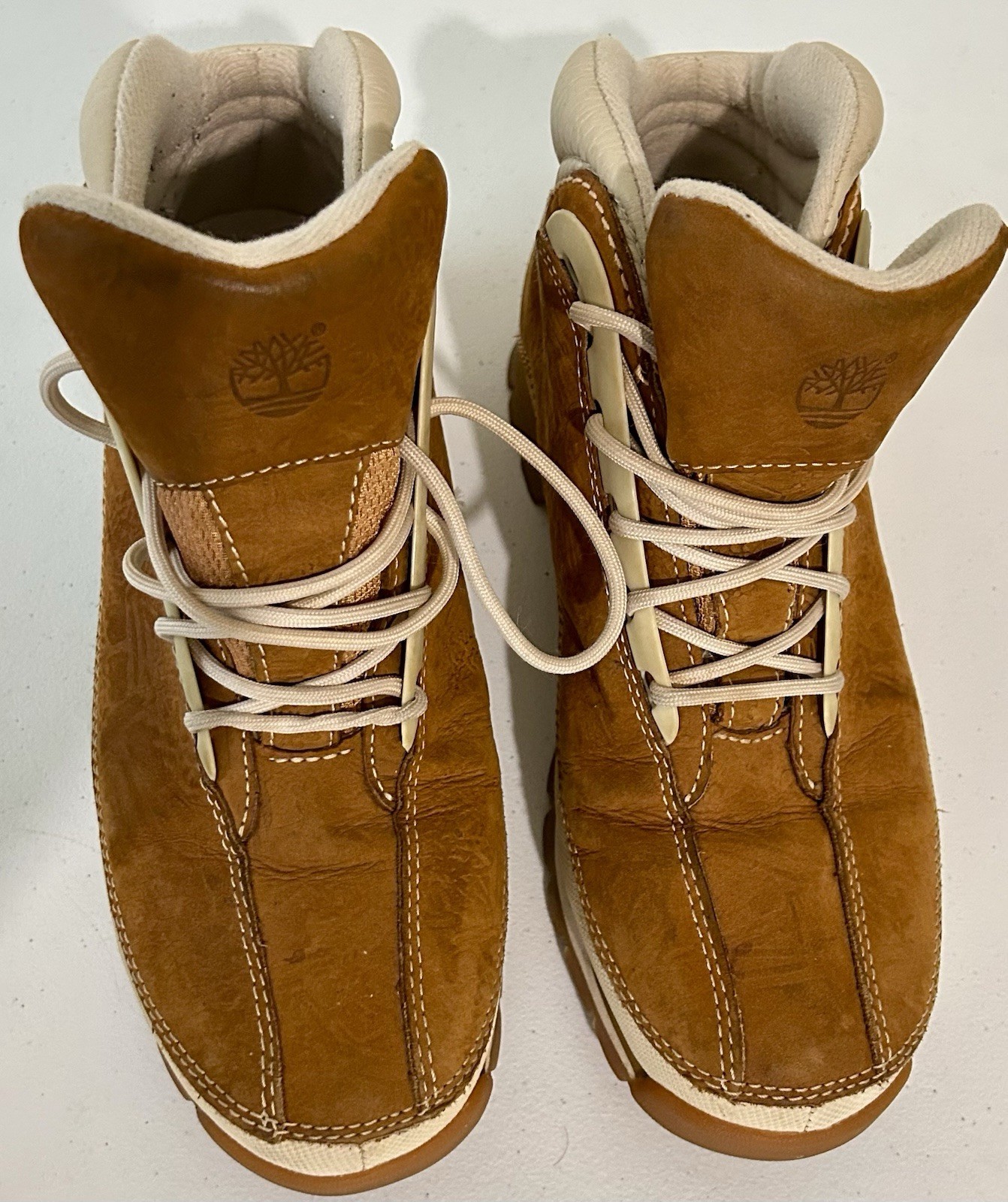 Timberland Men’s Brown Leather Hiker Ankle Boots Lace-Up Lug Sole US 9 M