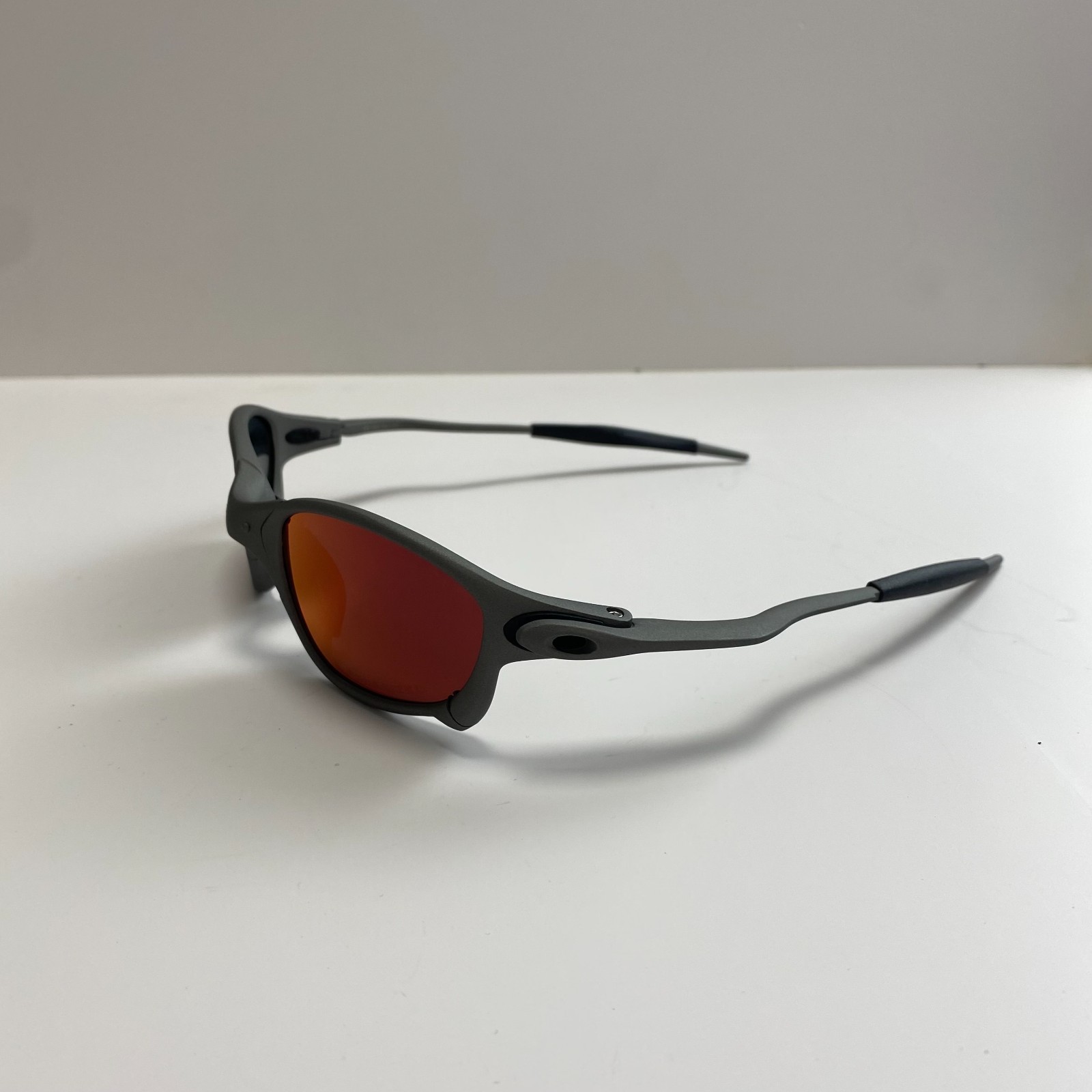 Oakley Juliet 2.0 X-Metal Polarized Sunglasses Ruby Lenses/Matte Gray Frames