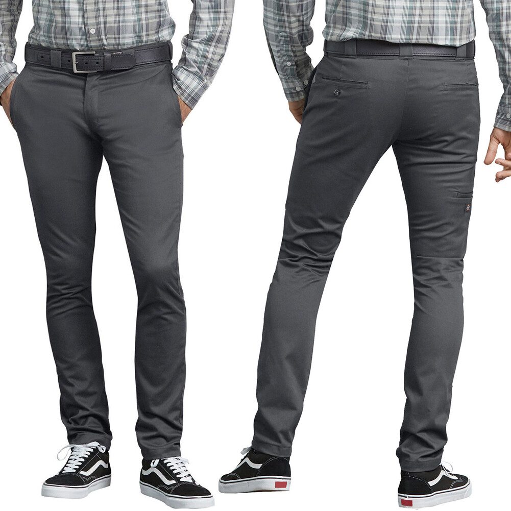 Dickies Men’s WP801 Flex Skinny Fit Straight Leg Twill Work Uniform Pants