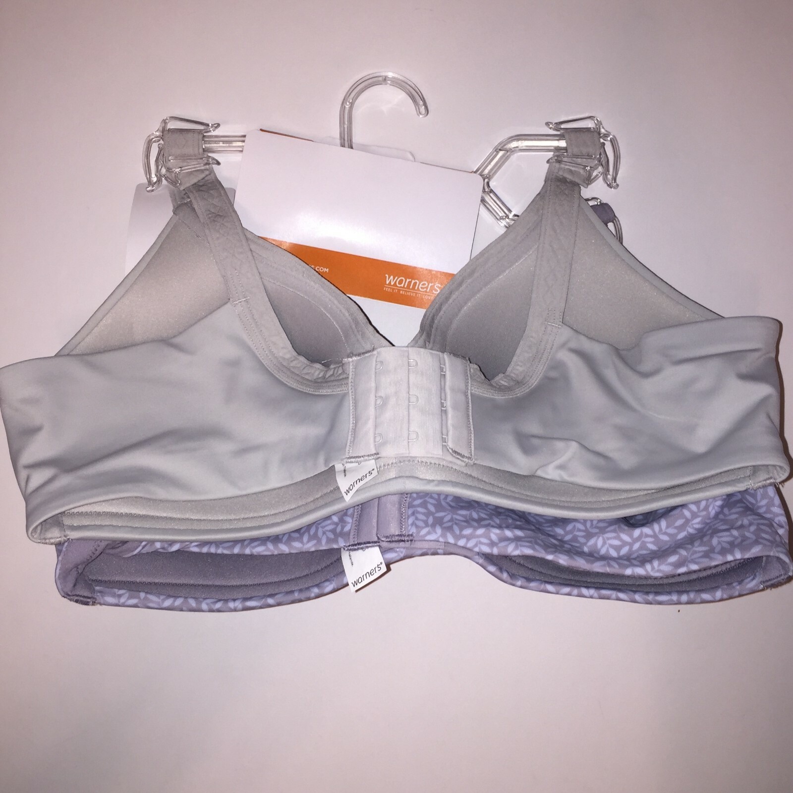 Warner’s Wire Free T-Shirt Bras Set of TWO Invisible Seamless Lined Cups NEW $60