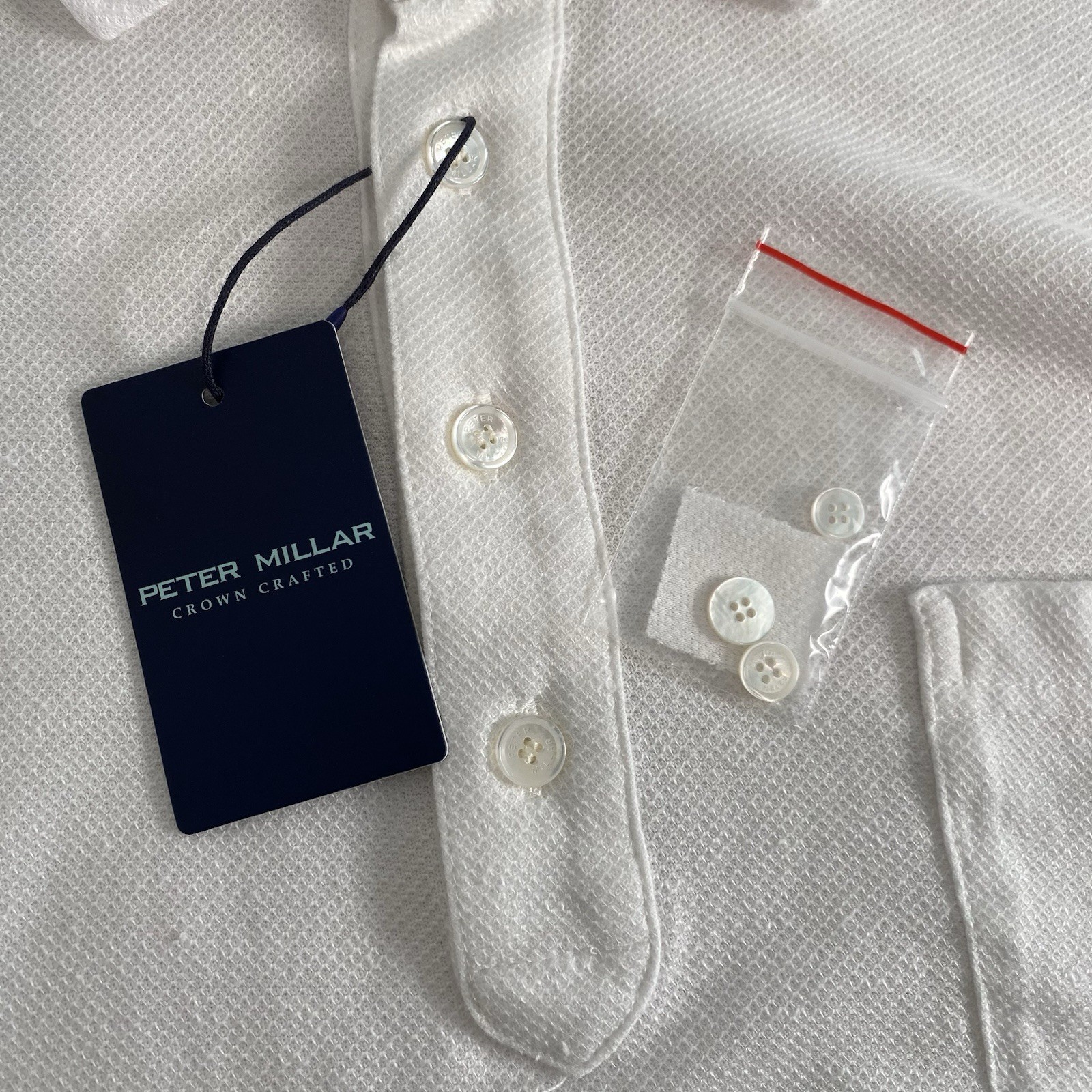 Peter Millar Shirt Men’s XL Polo Long Sleeve Crown Crafted Linen Blend Golf NWT