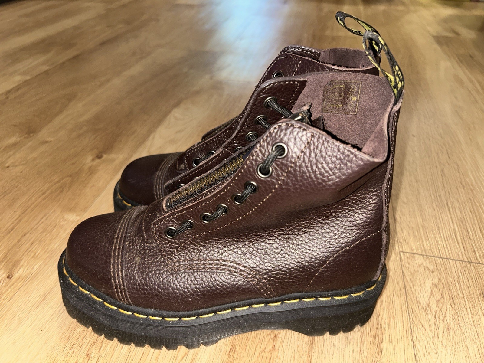Doc Marten’s Maroon Sinclair Zip Up Lace Up Boots Womens US 8 UK6